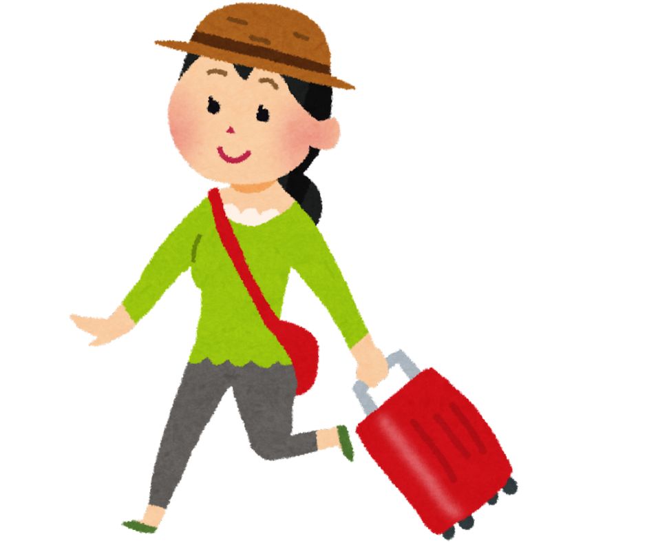 旅行スタイルの女性