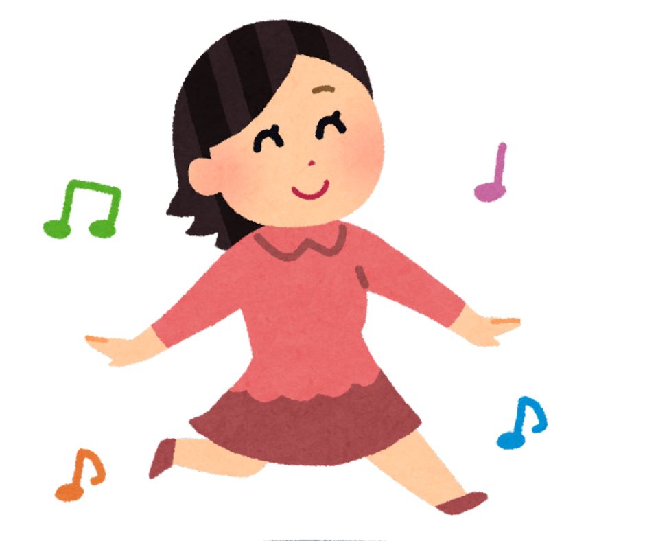 スキップする人
